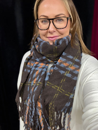 Autumn Check Scarf (various colours) - chichappensboutique