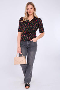 Rosebud Tie Waist Top