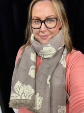 Load image into Gallery viewer, Large Floral Cashmere Blend Scarf (various colours)