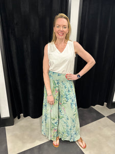 Botanical Wide Leg Trousers (various colours)