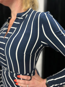 Breton Stripe Jersey Dress - chichappensboutique
