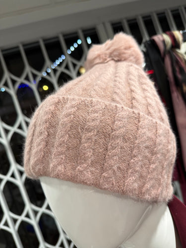 Braid Detail Bobble Hat (various colours)