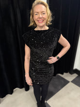 Load image into Gallery viewer, Ruched Sequin Mini Dress