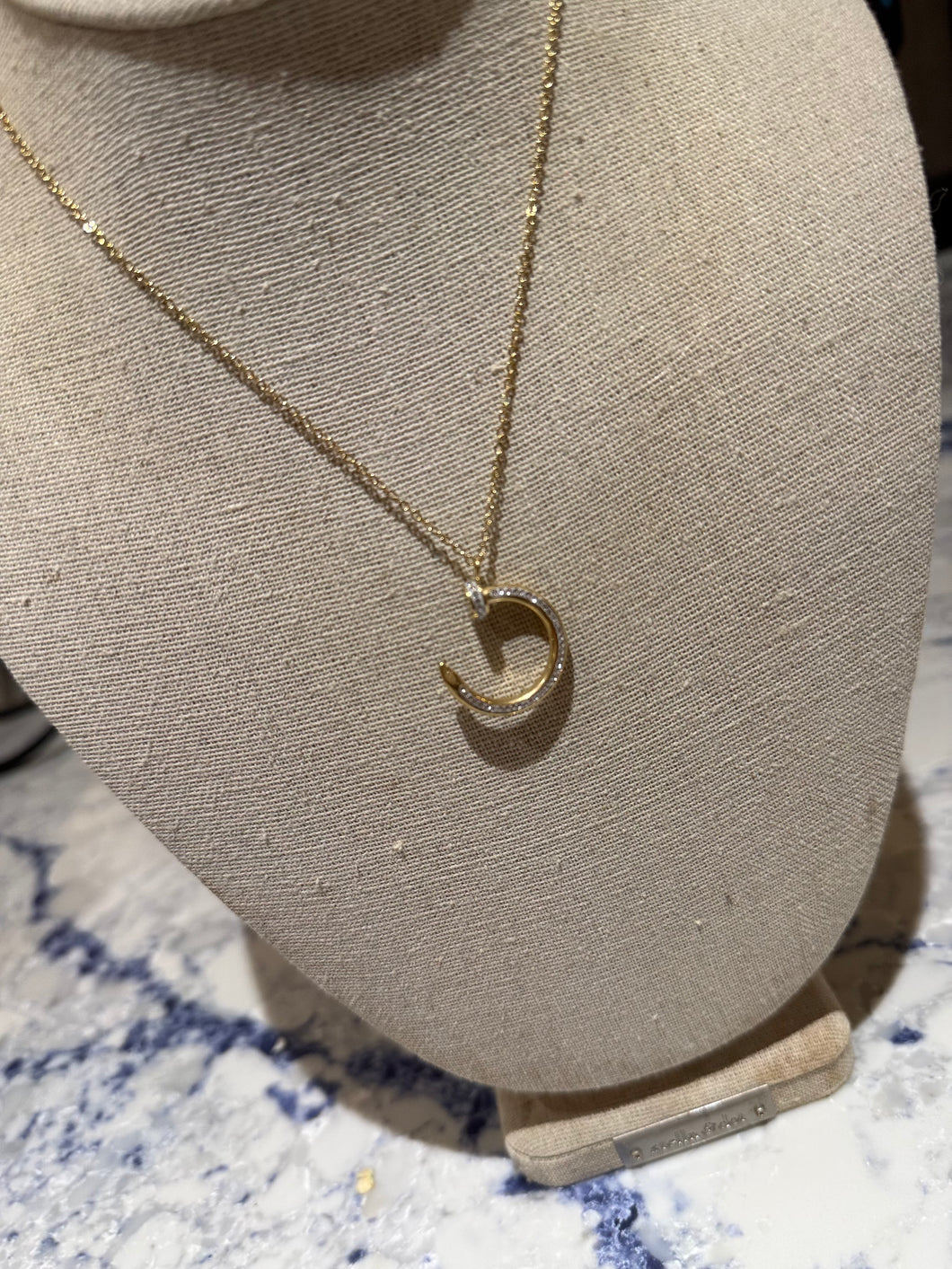 Diamanté Crest Necklace