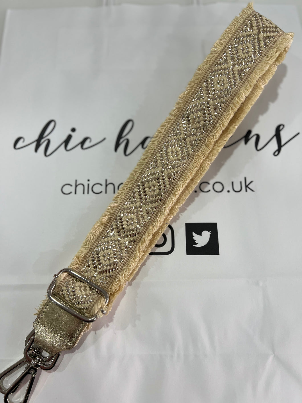Metallic Woven Bag Strap