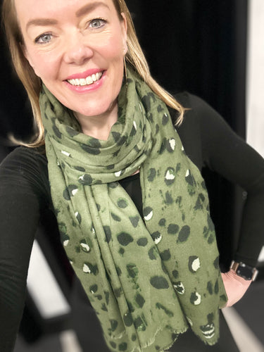 Wild Spots Cashmere Blend Scarf (various colours) - chichappensboutique