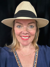 Load image into Gallery viewer, Trilby Straw Hat (various colours) - chichappensboutique