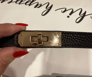 Postman Lock Leather Belt (various colours) - chichappensboutique
