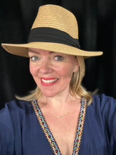 Load image into Gallery viewer, Trilby Straw Hat (various colours) - chichappensboutique