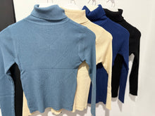 Load image into Gallery viewer, Skinny Rib Roll Neck Jumper (various colours)