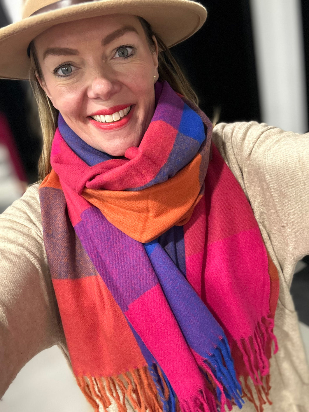 The Check-In Check-Out Scarf (various colours) - chichappensboutique