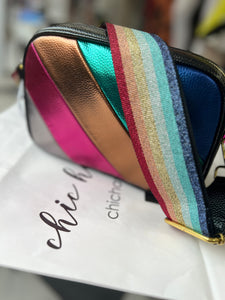 Rainbow leather bag deals