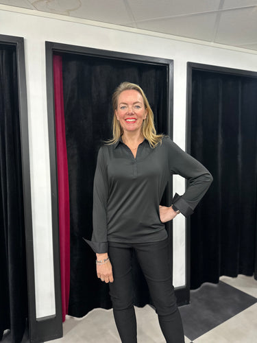 Black Soft Microfibre Layering Tops - chichappensboutique