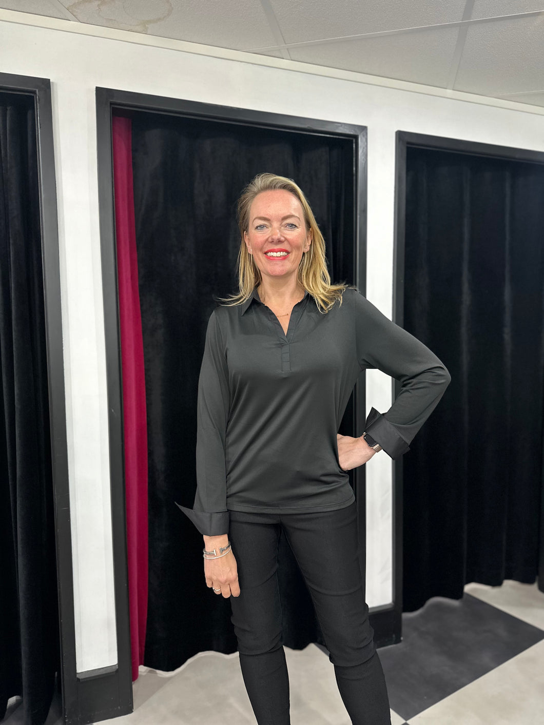 Black Soft Microfibre Layering Tops - chichappensboutique