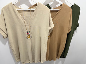 Extra Chic V-Neck Top (various colours)