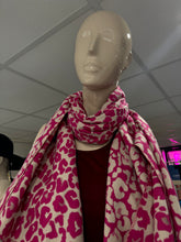 Load image into Gallery viewer, Leopard Print Cashmere Blend Supersoft Scarf (various colours) - chichappensboutique