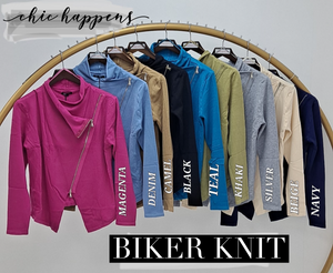 Luxe Soft Knit Biker Cardigan (new colours) - chichappensboutique