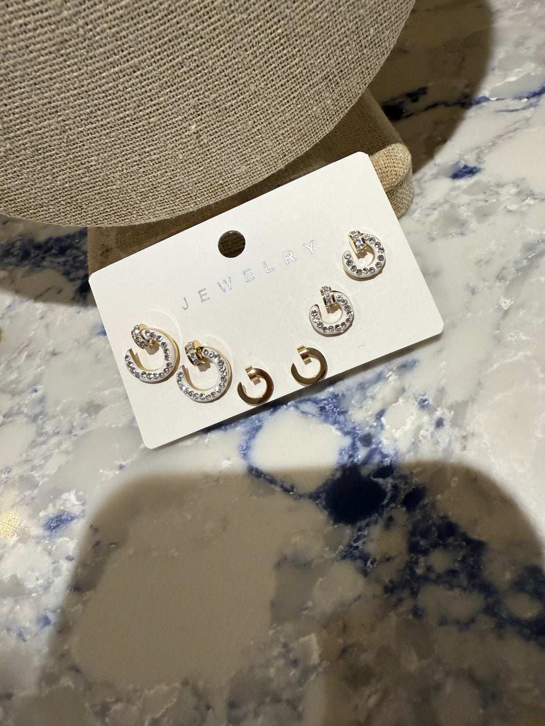 Crest Moon Earring Set (gold)