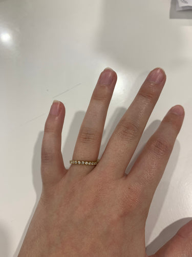 Tennis style flexible ring (gold) - chichappensboutique