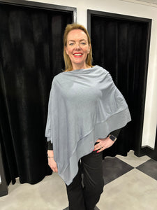 Chiffon Edge Poncho (various colours) - chichappensboutique