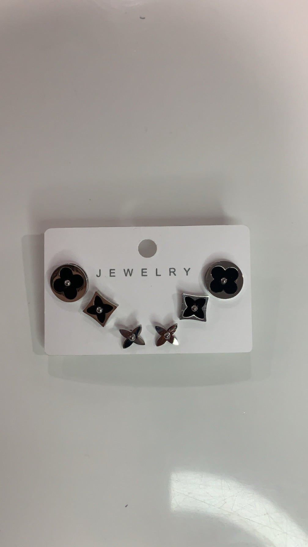 Van Cleef Inspired silver earring set - chichappensboutique