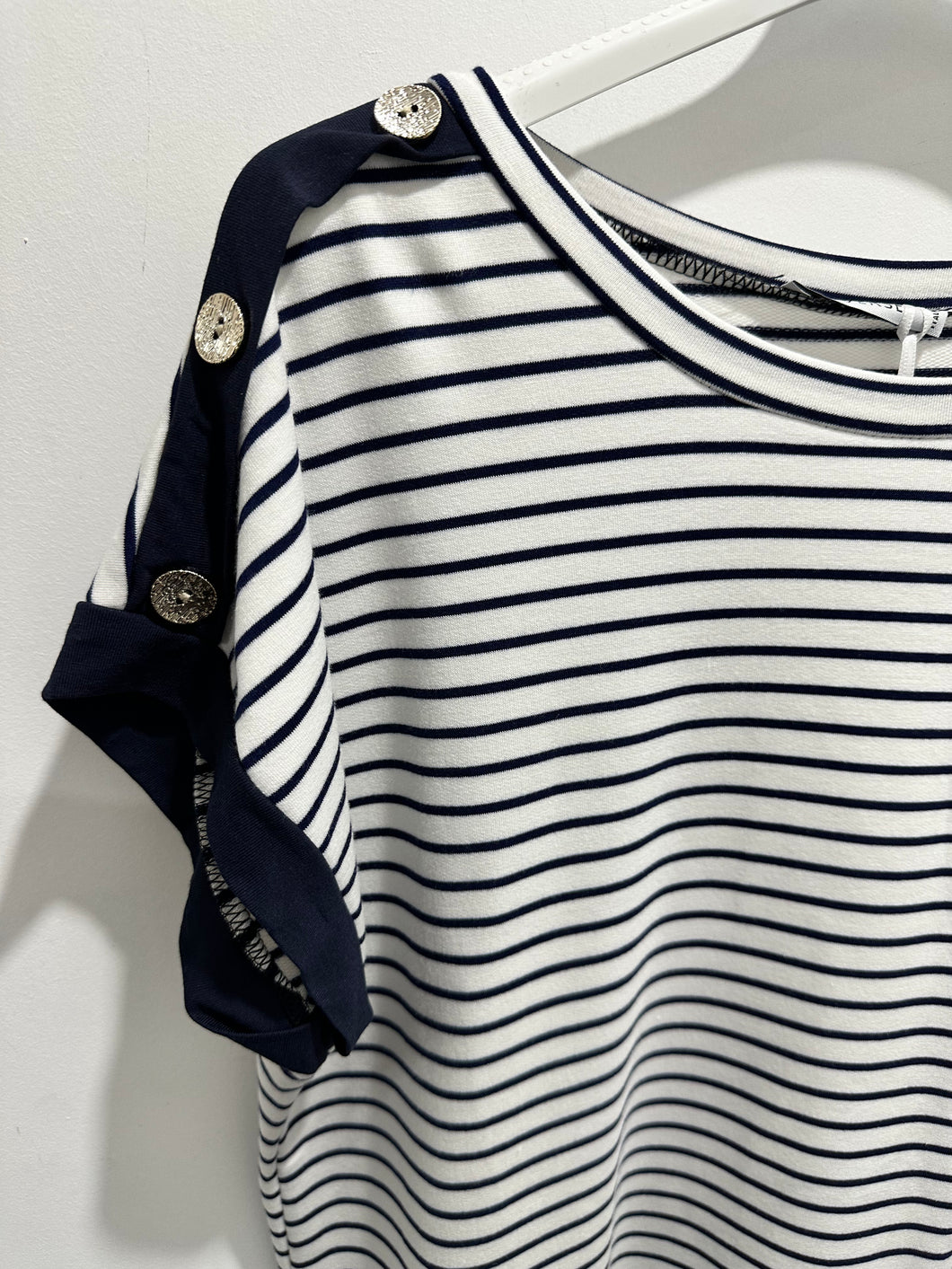 Brooke Button Detail T-shirt (various colours) - chichappensboutique