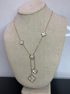 Rose Gold Clover Necklace - chichappensboutique