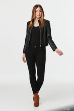 Load image into Gallery viewer, The Aniston Faux Leather Jacket (Black) - chichappensboutique
