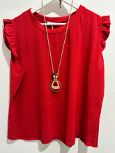Load image into Gallery viewer, Extra Chic Frill Cap Sleeve Top (various colours)