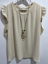 Load image into Gallery viewer, Extra Chic Frill Cap Sleeve Top (various colours)