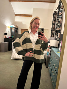 Colour Block Stripe Cardigan (various colours)