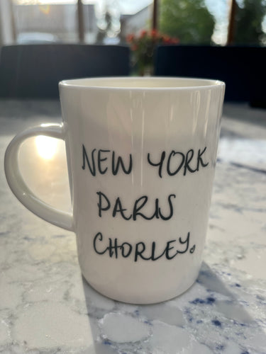 New York, Paris, Chorley Fine Bone China Mug - chichappensboutique