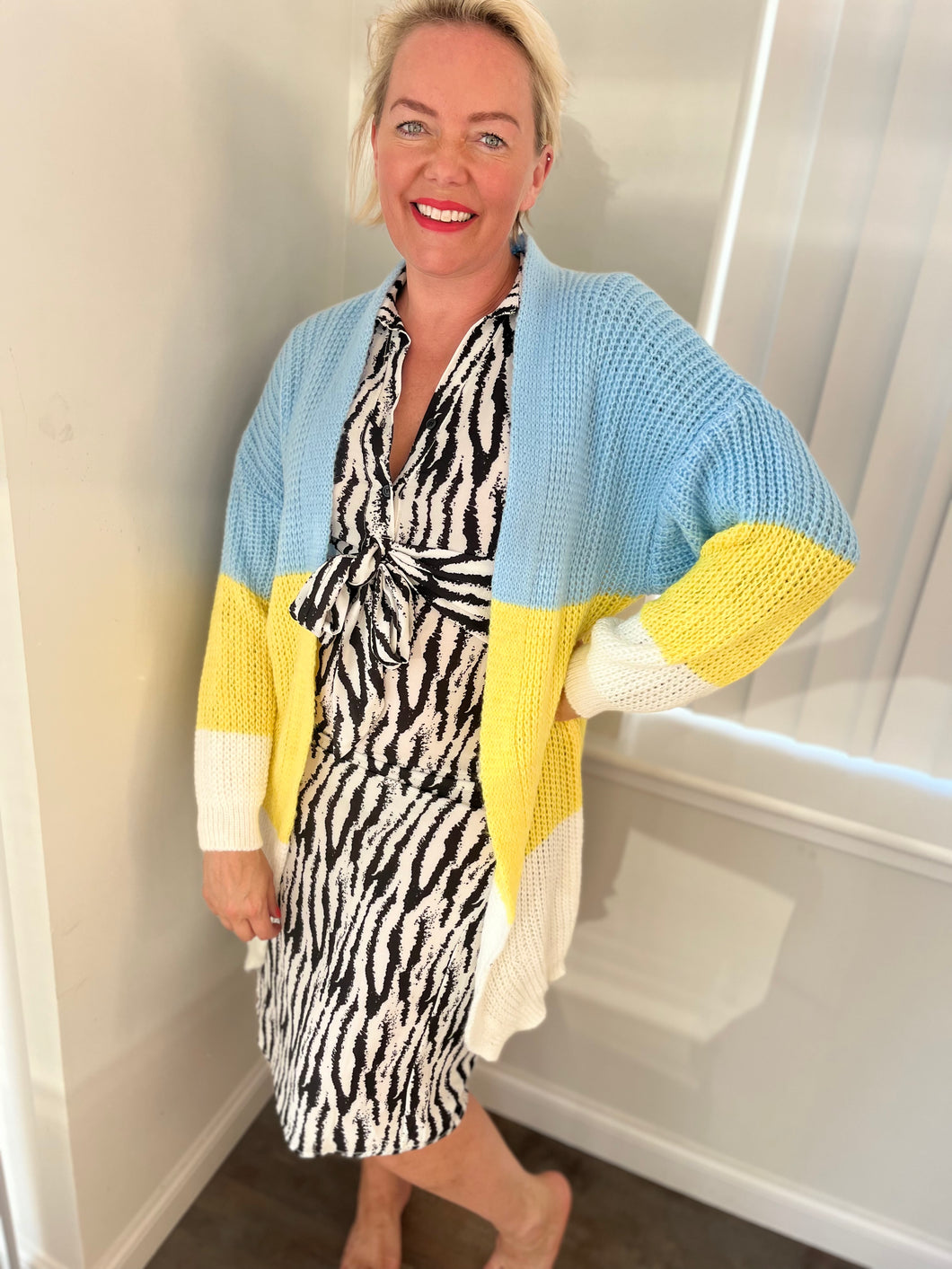 Soft Colour Block Cardigan - chichappensboutique