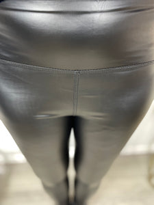 None Lined Leather Look Leggings - chichappensboutique