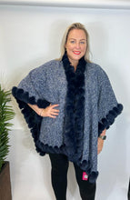 Load image into Gallery viewer, Luxurious Fur Lined Poncho - chichappensboutique
