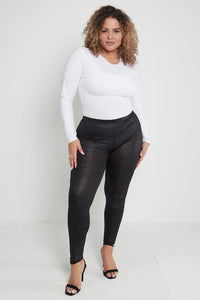 Extra Chic Black Croc Leggings - chichappensboutique