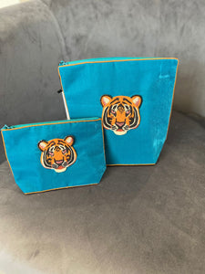 Tiger (Sandy Zebra) pouches (three sizes) - chichappensboutique
