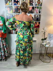 Kew Bardot Maxi Dress - chichappensboutique