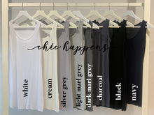 Load image into Gallery viewer, Essential Jersey Longline Vest Top (various colours) - chichappensboutique