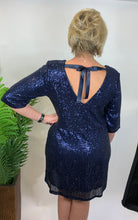 Load image into Gallery viewer, Bow Back Sequin Mini Dress - chichappensboutique