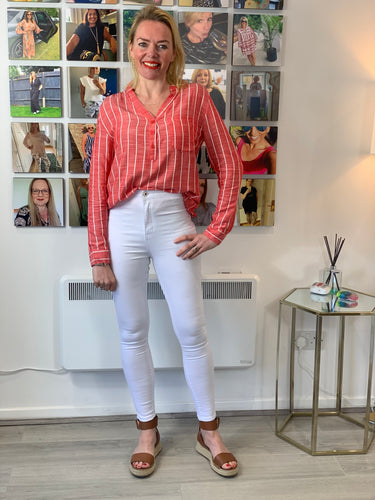 Vivi White High Waisted Skinny Jeans - chichappensboutique