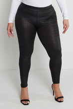 Load image into Gallery viewer, Extra Chic Black Croc Leggings - chichappensboutique
