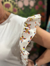 Load image into Gallery viewer, Rainbow Frill sleeve T-shirt - chichappensboutique
