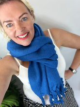 Load image into Gallery viewer, Blanket Scarf with Plaits (various colors) - chichappensboutique