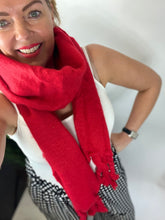 Load image into Gallery viewer, Blanket Scarf with Plaits (various colors) - chichappensboutique