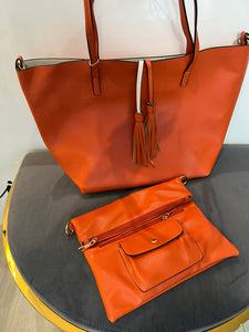 Lux Contrast Tote Bag (various colours) - chichappensboutique