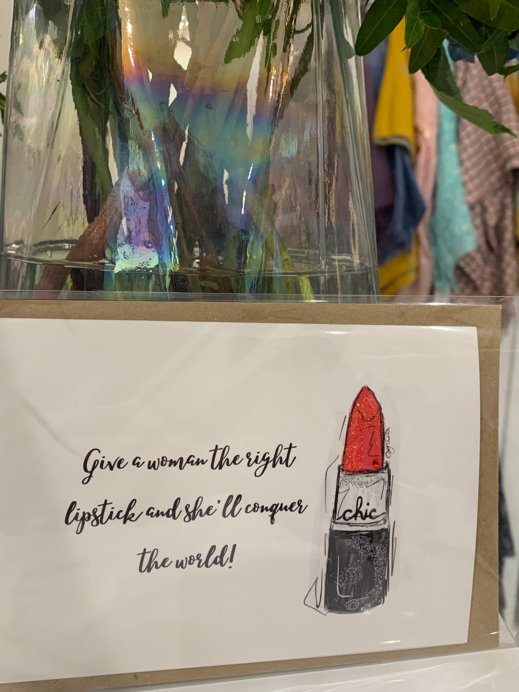 Card (Right Lipstick) - chichappensboutique