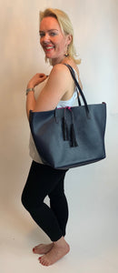 Lux Contrast Tote Bag (various colours) - chichappensboutique