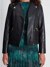 Load image into Gallery viewer, Black Quilted Leather Biker Jacket - chichappensboutique
