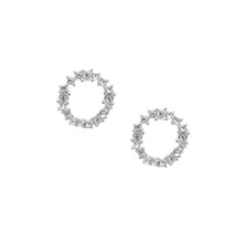 Load image into Gallery viewer, Crystal Cluster Circle Earring (clip on) - chichappensboutique